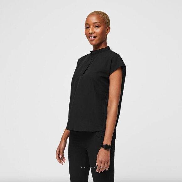 Figs Black Rafaela Oversized Scrub Top - Picture 3 of 10